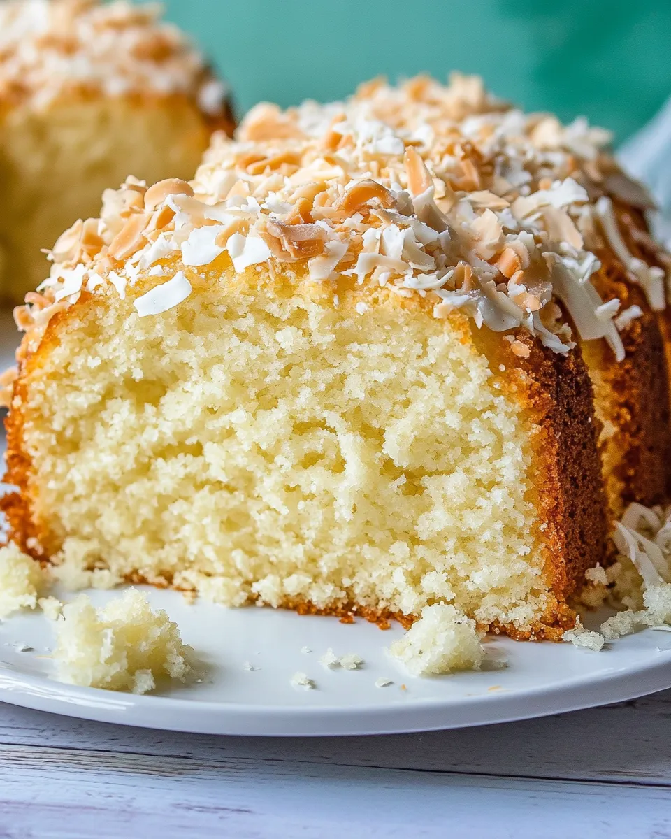 Delicious Coconut Pound Cake shot