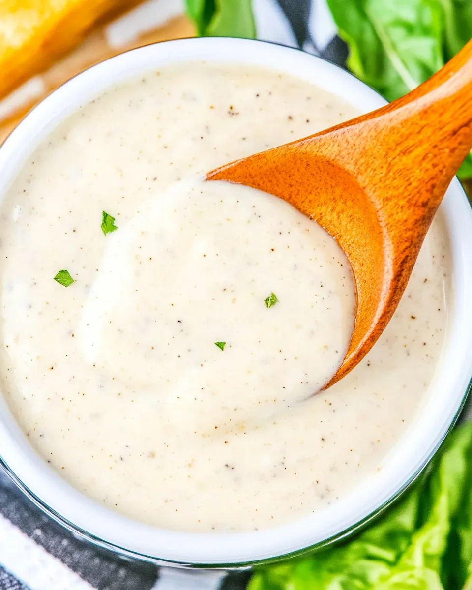 Delicious Copycat Outback Ranch Dressing shot