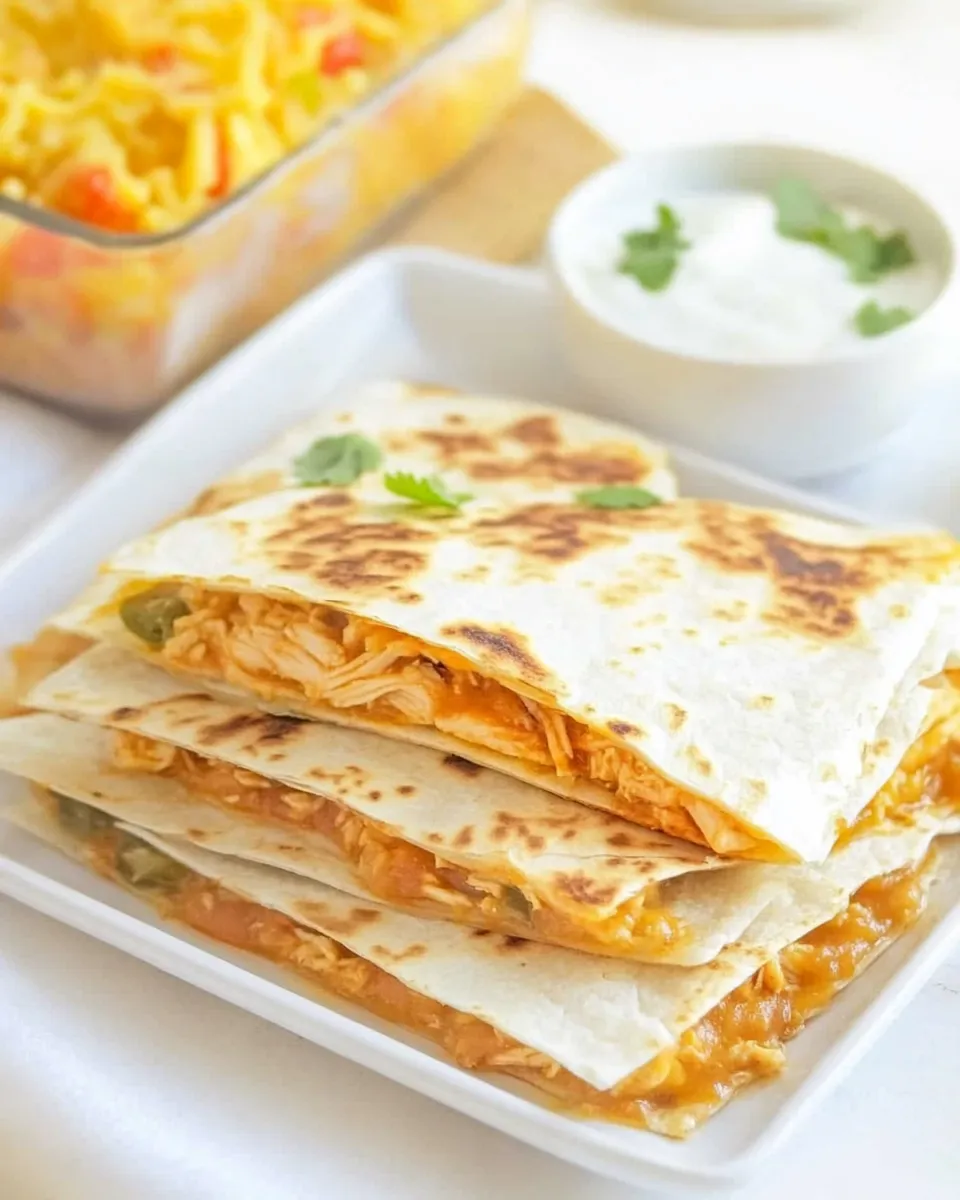 Classic Copycat Taco Bell Chicken Quesadilla with Creamy Jalapeo Sauce image