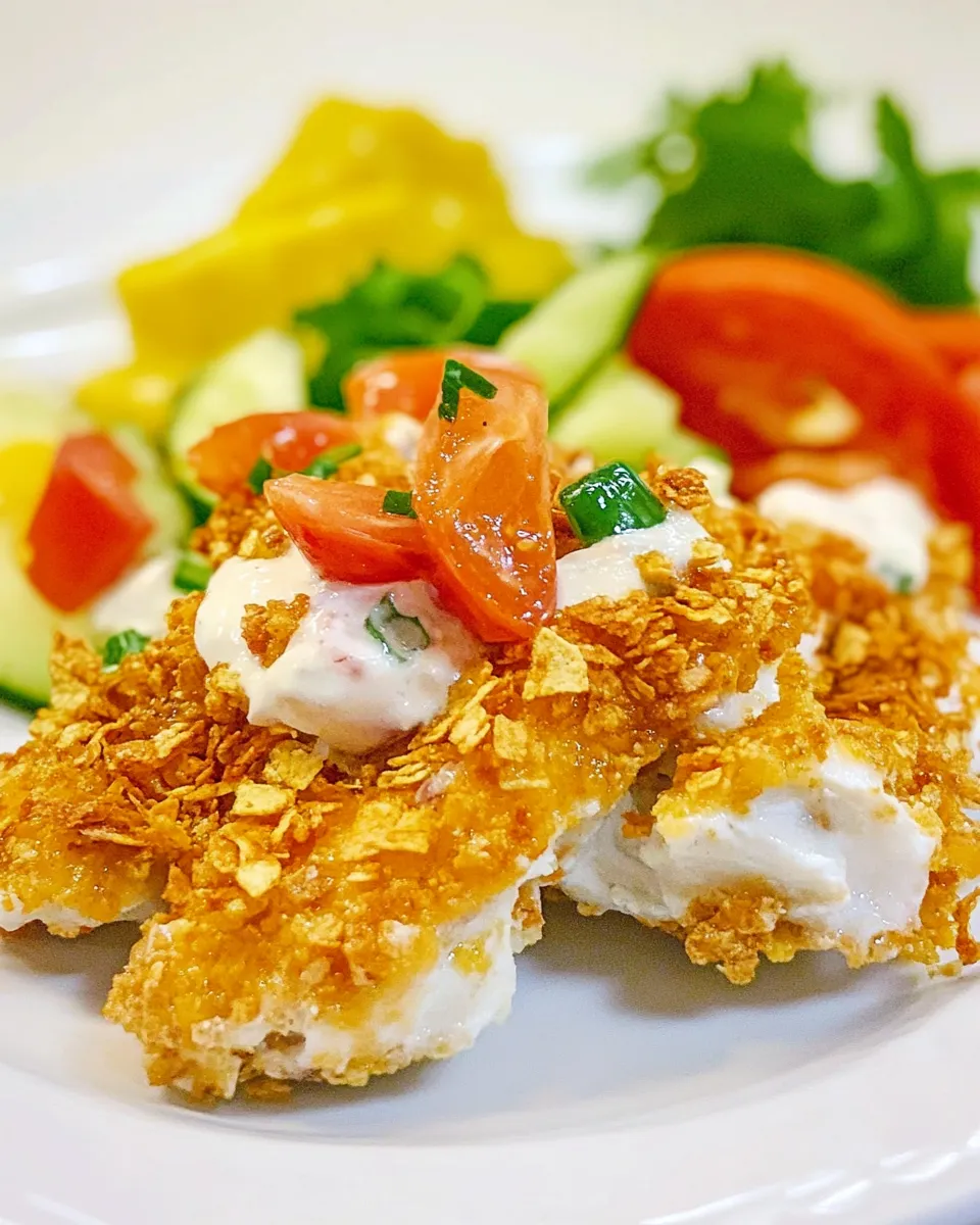 Classic Cornflake Crusted Fish with Chili Tartar Sauce image