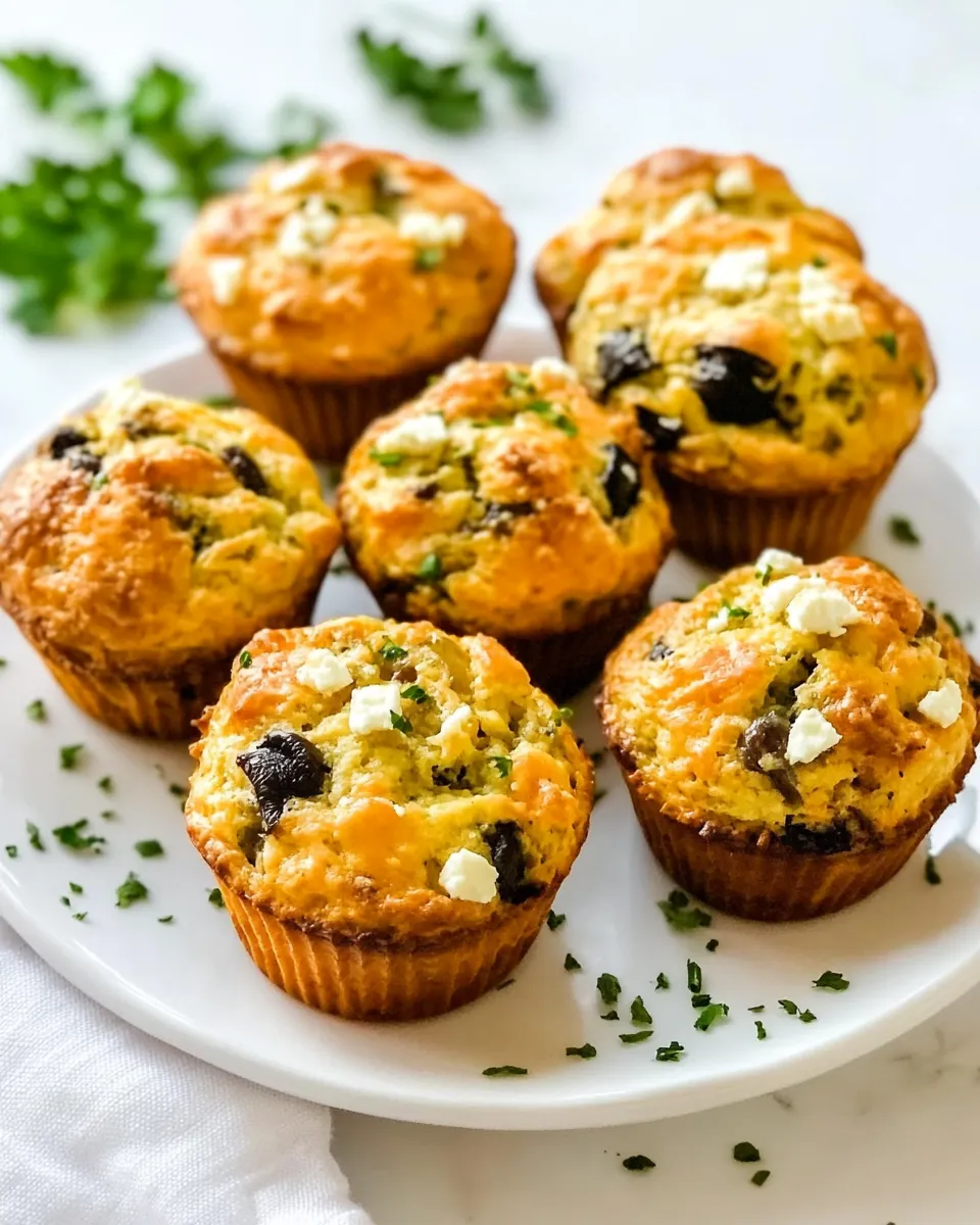Delicious Cottage Cheese Breakfast Muffins with Mushrooms and Feta shot