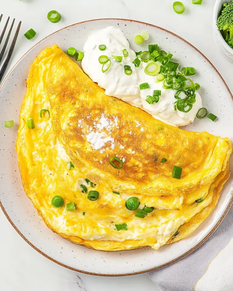 Homemade Cottage Cheese Omelette photo
