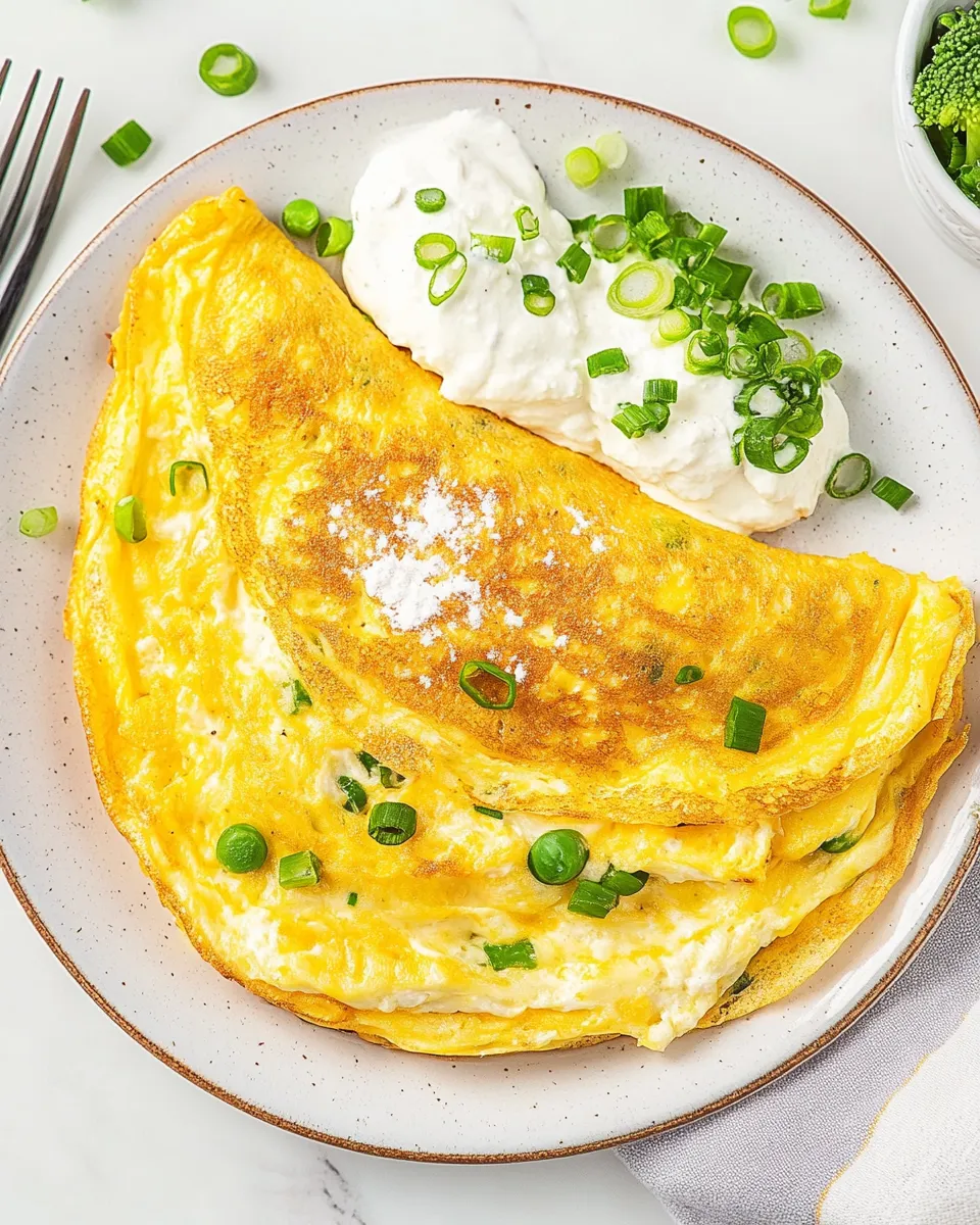 Homemade Cottage Cheese Omelette photo
