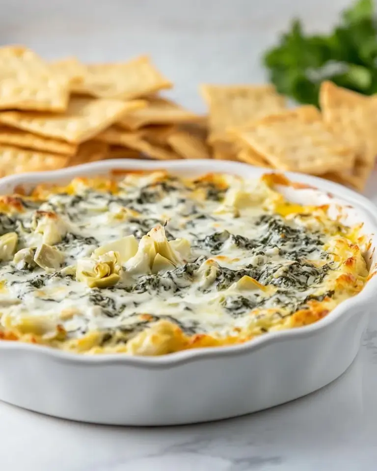 Homemade Creamy Baked Spinach Artichoke Dip photo