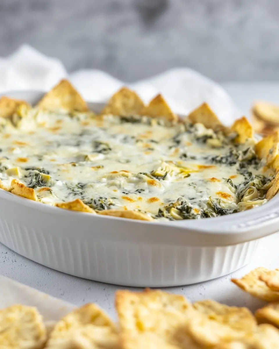 Classic Creamy Baked Spinach Artichoke Dip image