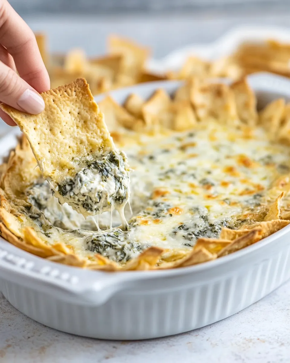 Easy Creamy Baked Spinach Artichoke Dip picture
