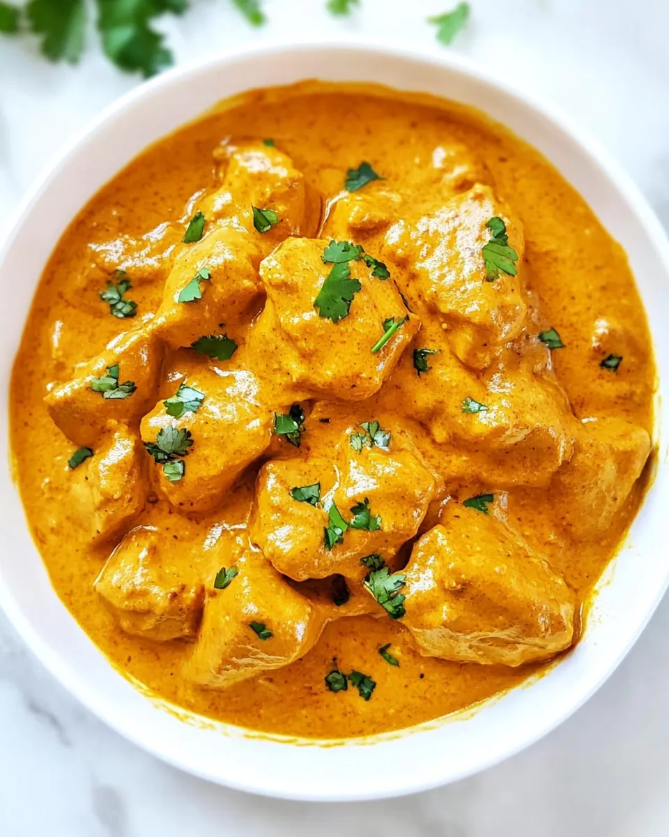Delicious Creamy Butter Chicken shot