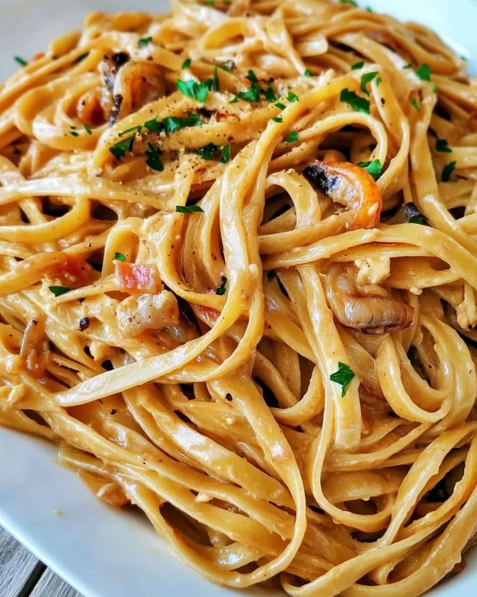 Easy Creamy Calamari Fettuccine picture