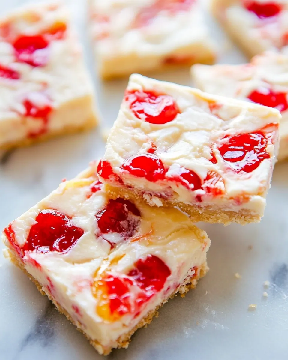 Homemade Creamy Cherry and Lemon Bars photo