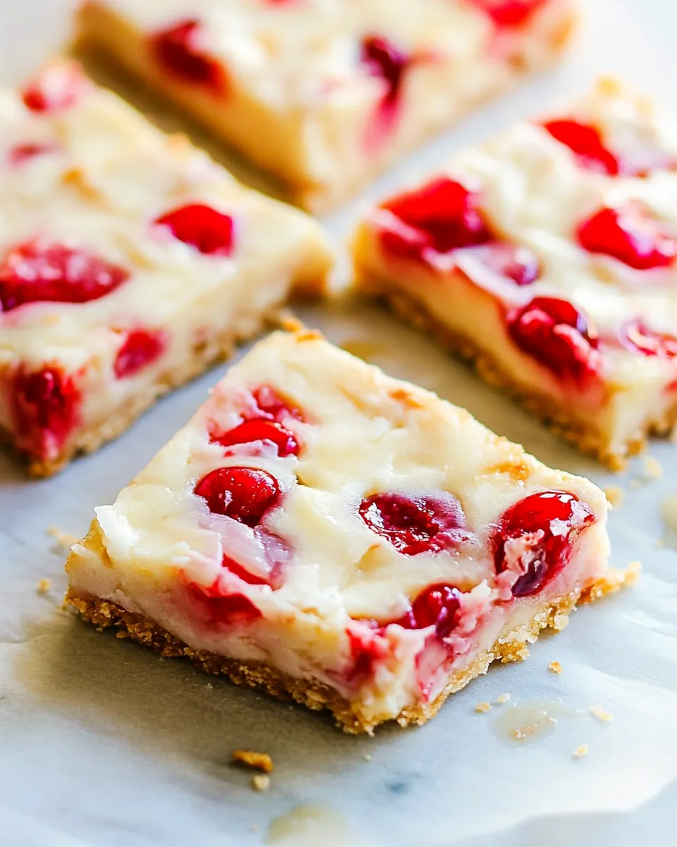 Easy Creamy Cherry and Lemon Bars recipe photo