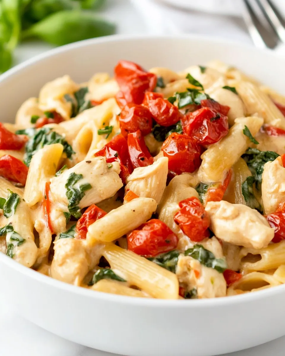 Classic Creamy Chicken Tuscan Pasta image