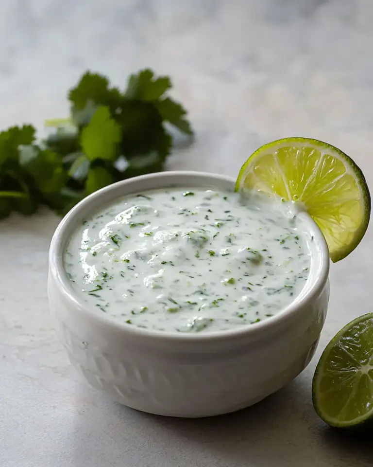 Homemade Creamy Cilantro Lime Sauce photo