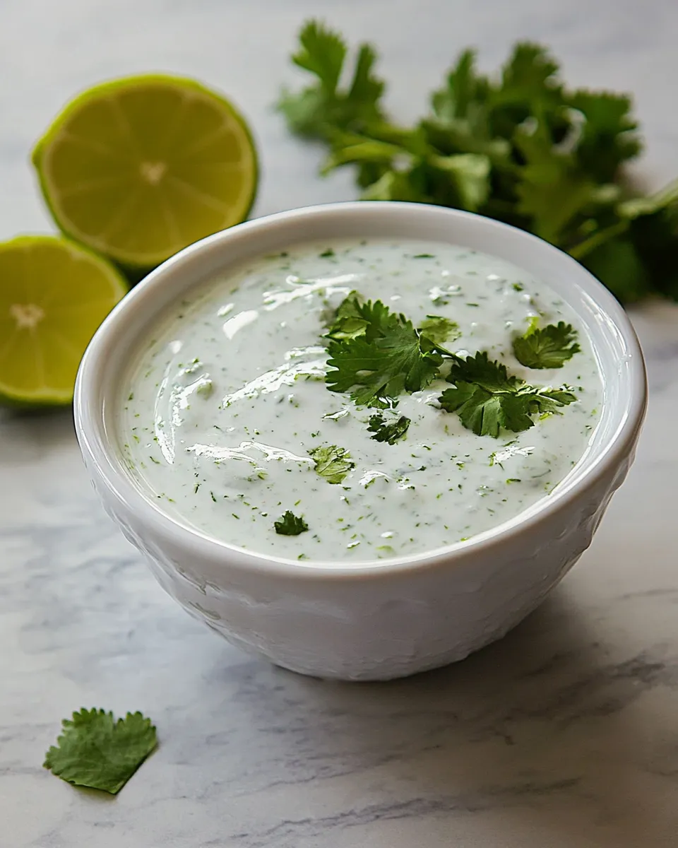 Easy Creamy Cilantro Lime Sauce recipe photo