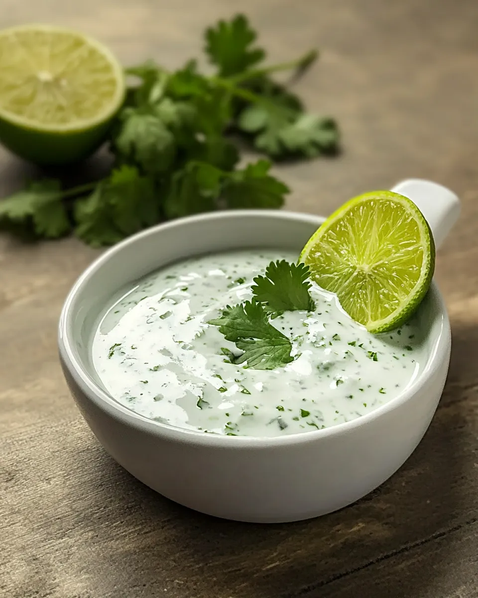 Delicious Creamy Cilantro Lime Sauce shot
