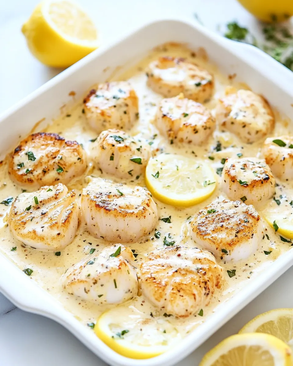 Best Creamy Lemon Parmesan Scallops Insanely Good! picture