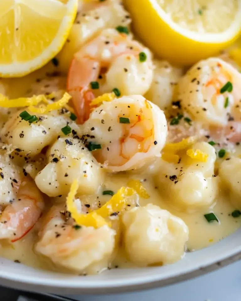 Homemade Creamy Lemon Shrimp Gnocchi photo