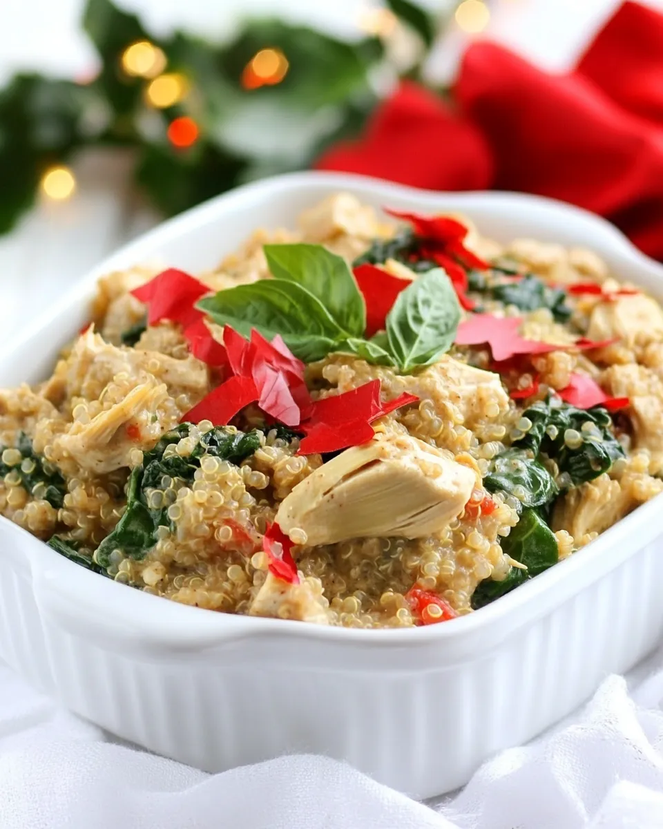 Easy Creamy Spinach and Artichoke Chicken Quinoa picture