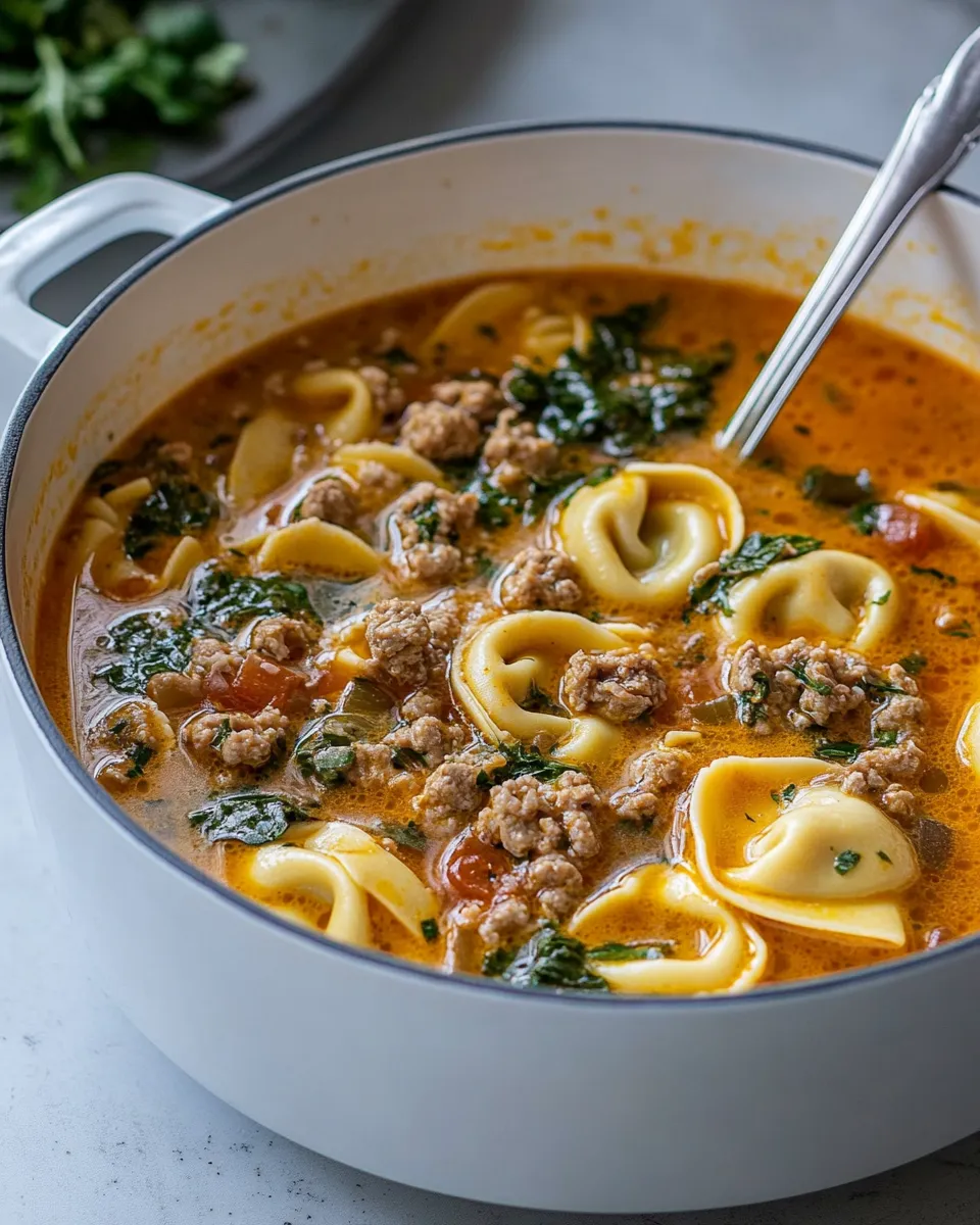 Homemade Creamy Tortellini Soup Recipe photo