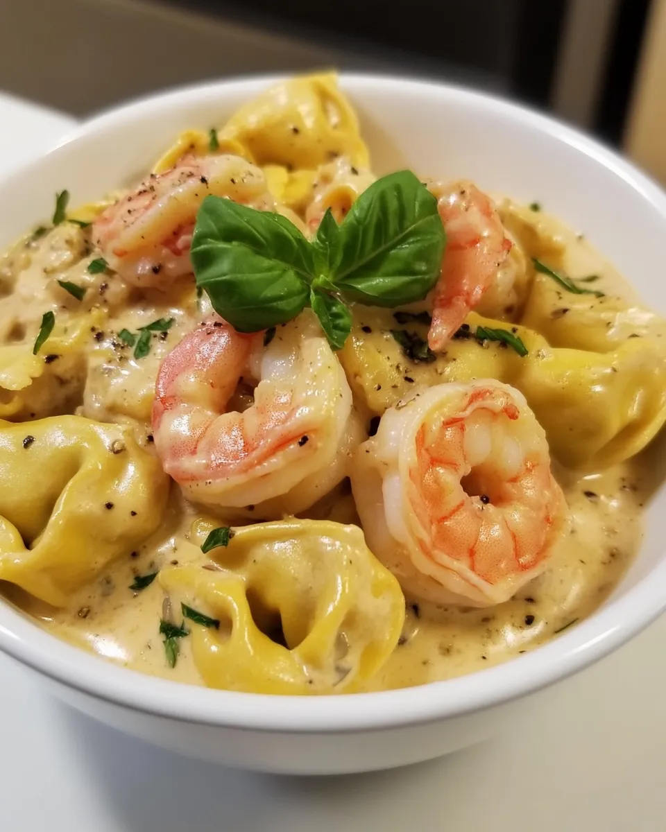Easy Creamy Tortellini with Shrimp picture