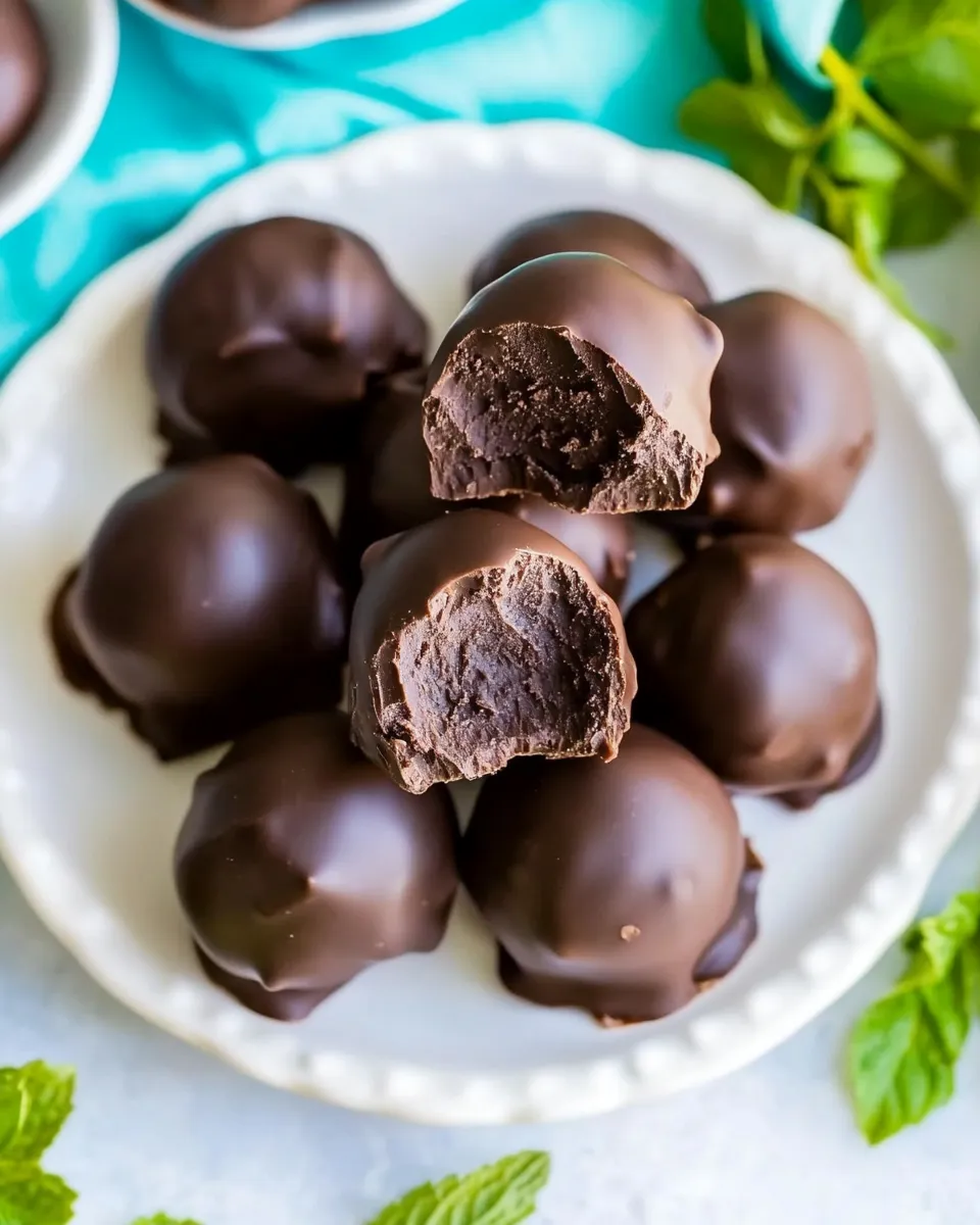 Delicious Creme de Menthe Truffles shot