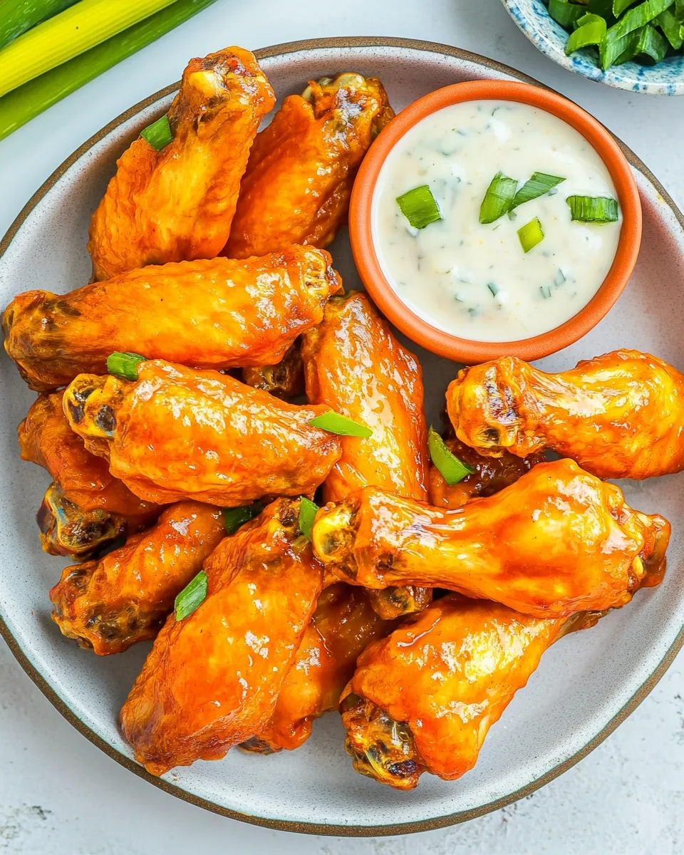 Delicious Crispy Air Fryer Chicken Wings shot