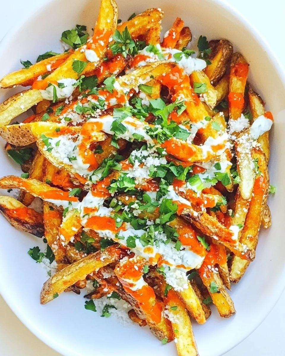 Simple Crispy Buffalo Oven Fries. dish image