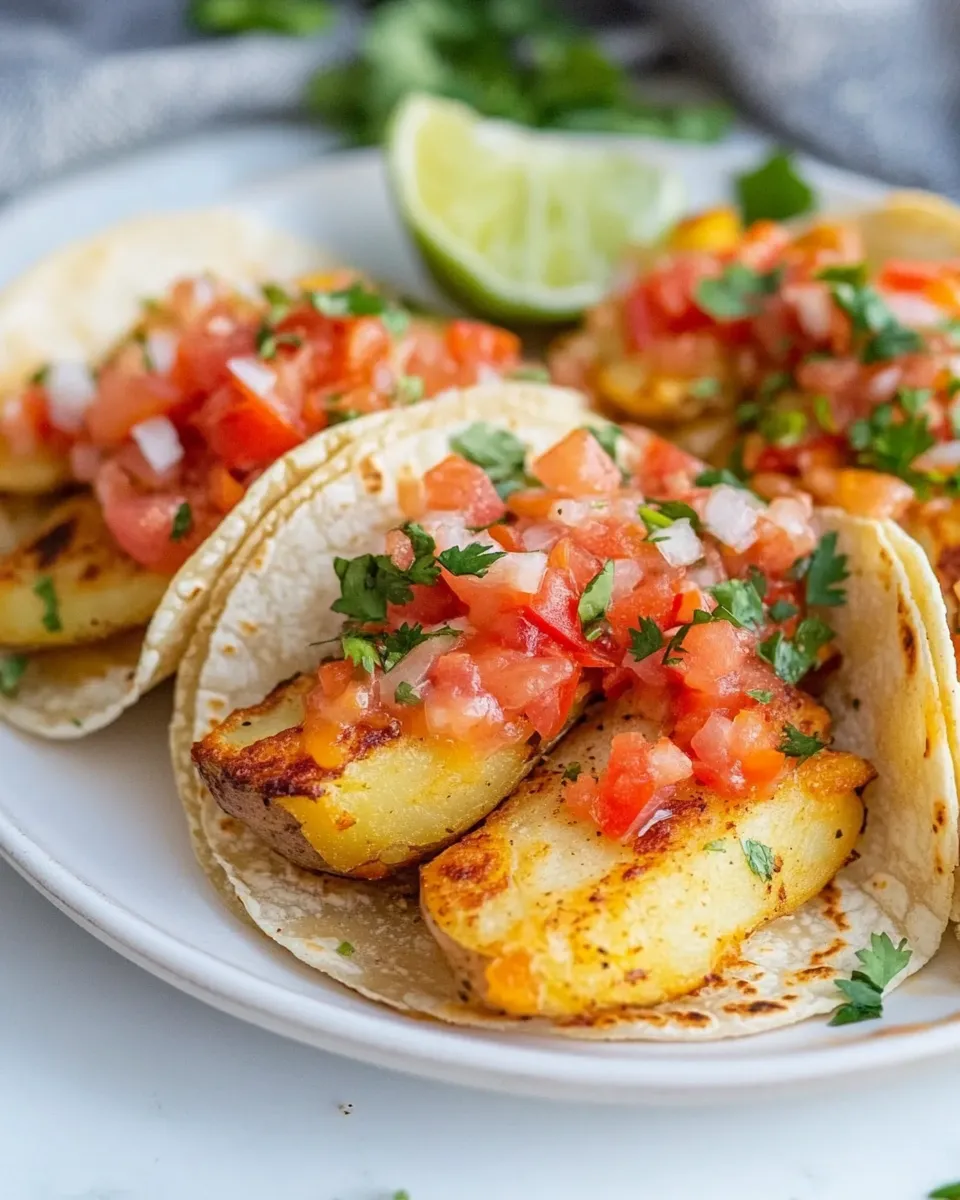 Delicious Crispy Cheesy Potato Tacos shot