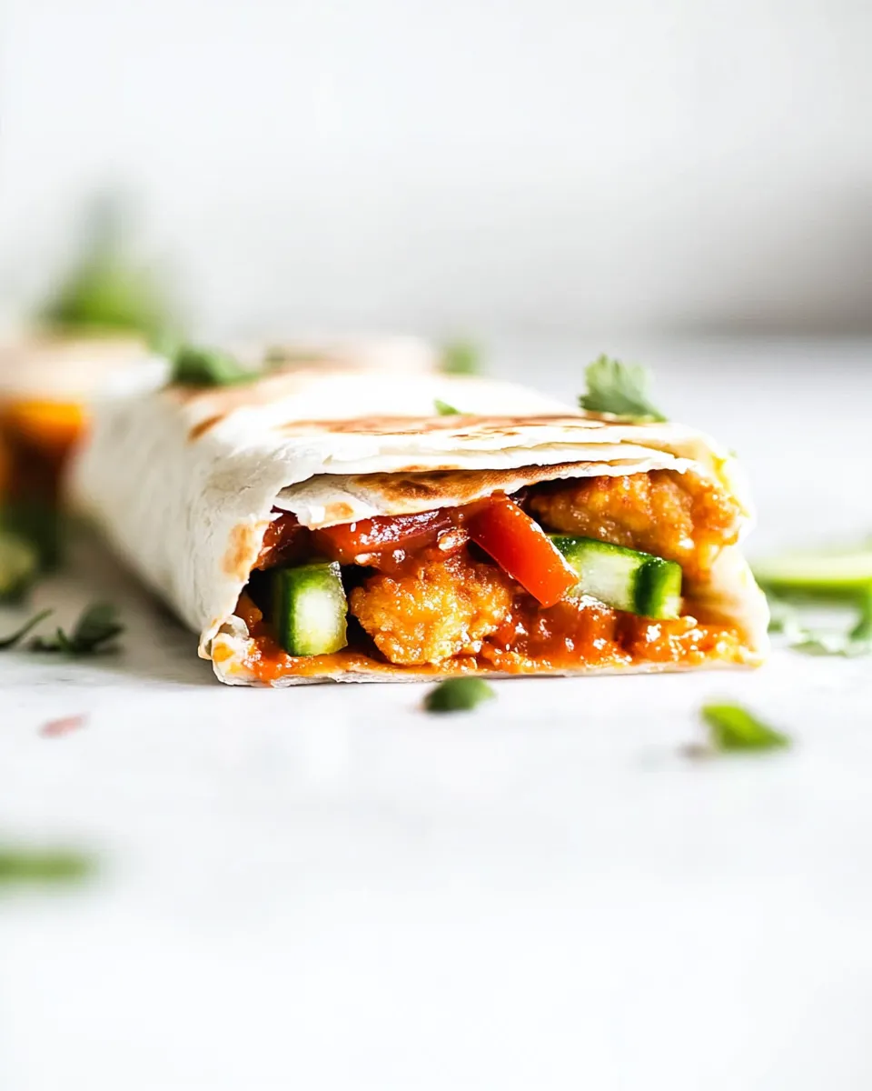 Easy Crispy Chicken Wraps recipe photo