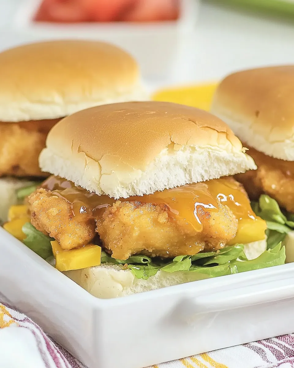 Easy Crispy Honey Mustard Chicken Sliders recipe photo