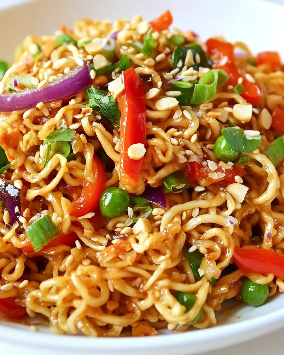 Delicious Crispy Peanut Noodles shot