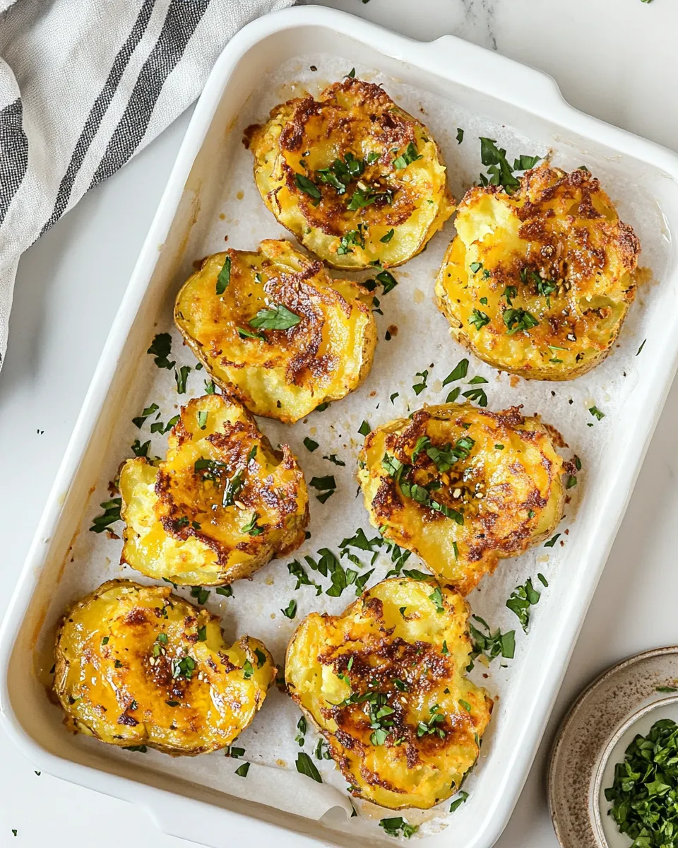 Delicious Crispy Smashed Potatoes shot
