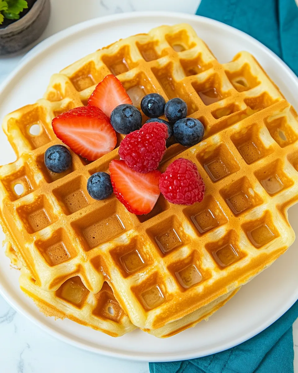 Delicious Crispy Waffle Recipe shot