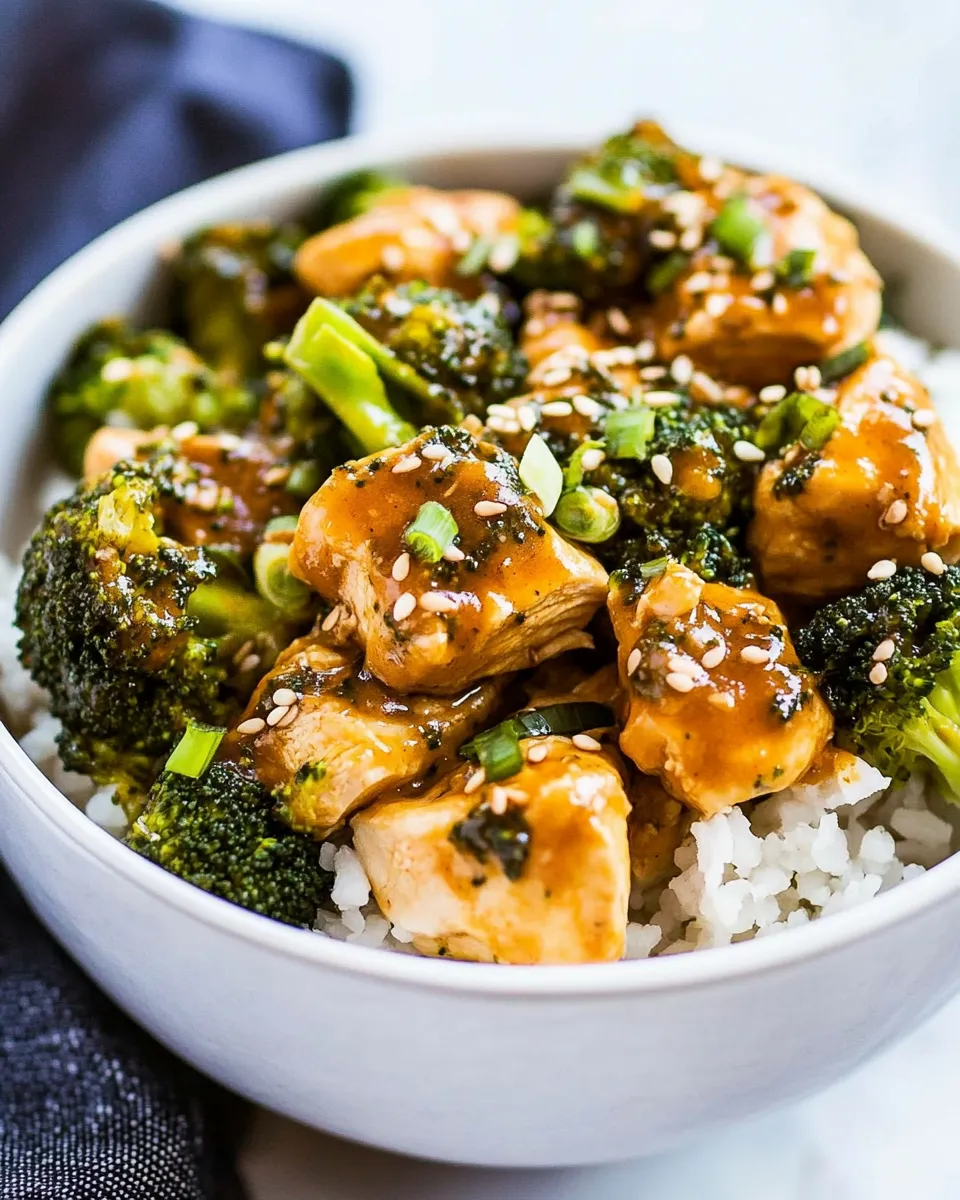 Healthy Crockpot Chicken and Broccoli shot