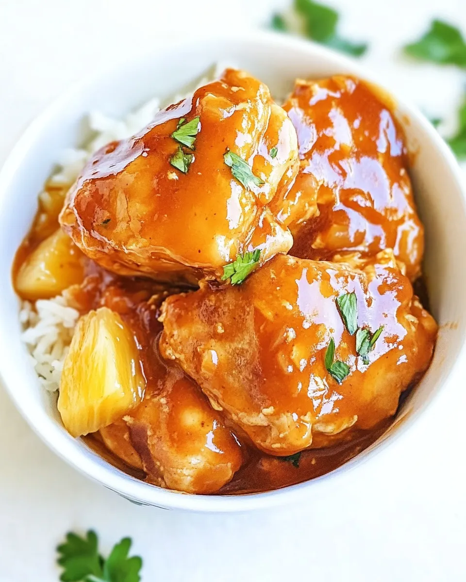 Homemade Crockpot Pineapple Chicken photo
