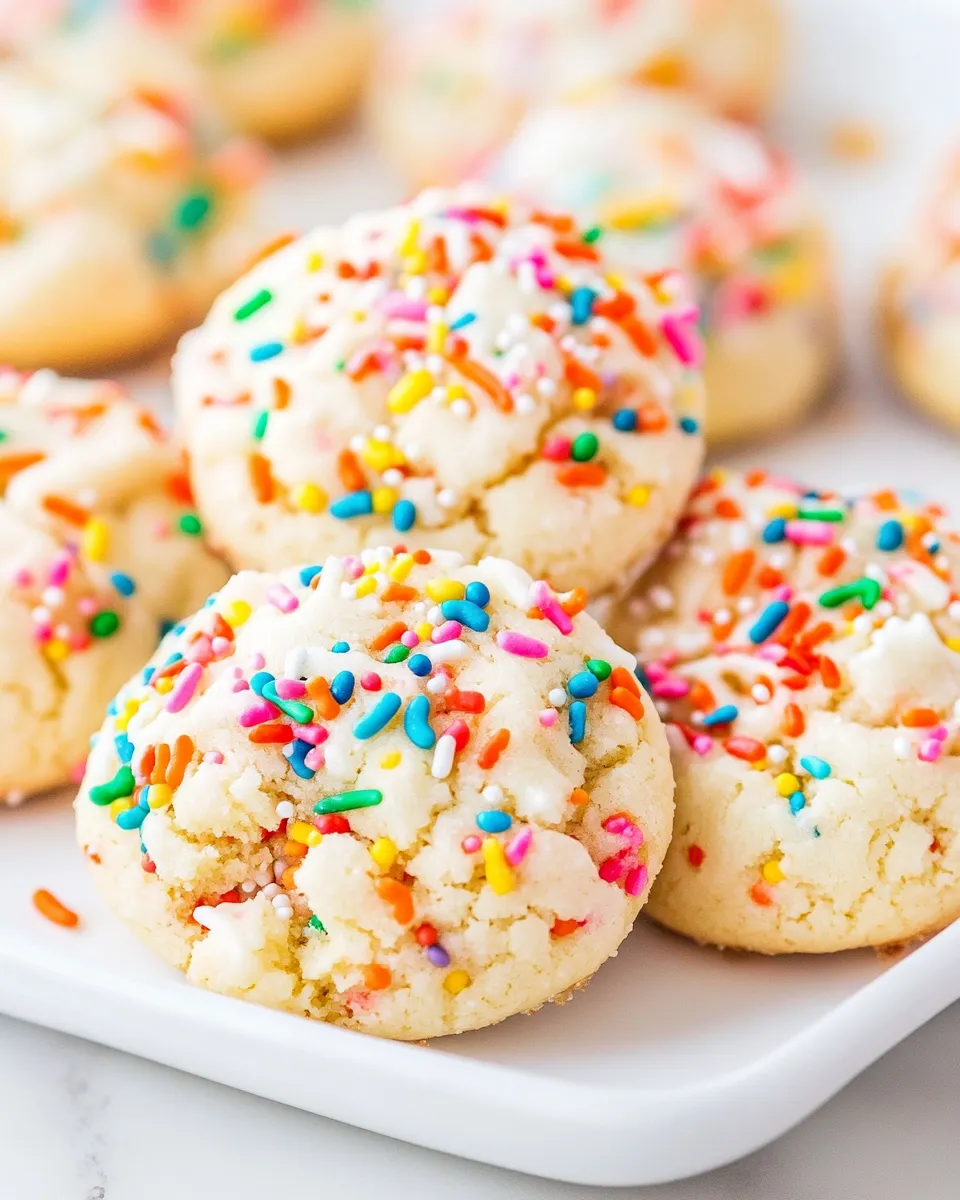 Delicious Crumbl Birthday Cake Cookies Copycat shot