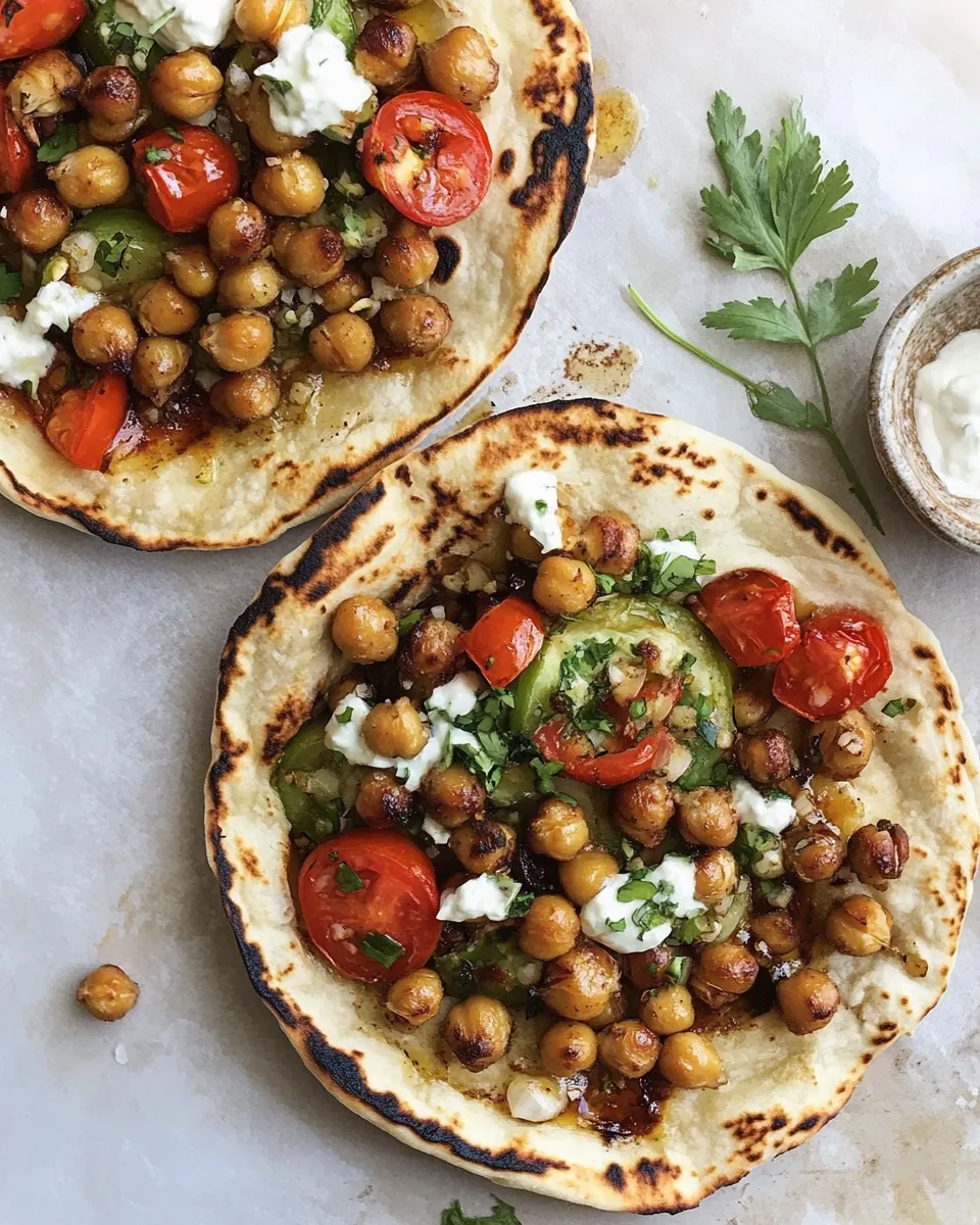 Easy Crunchy Roasted Chickpea Pitas. picture