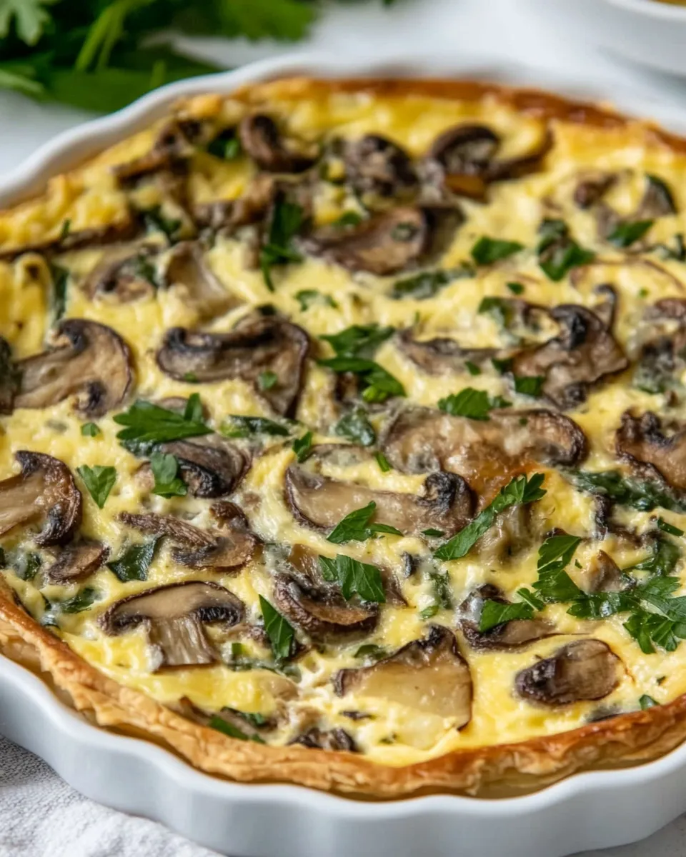 Easy Crustless Mushroom Quiche picture