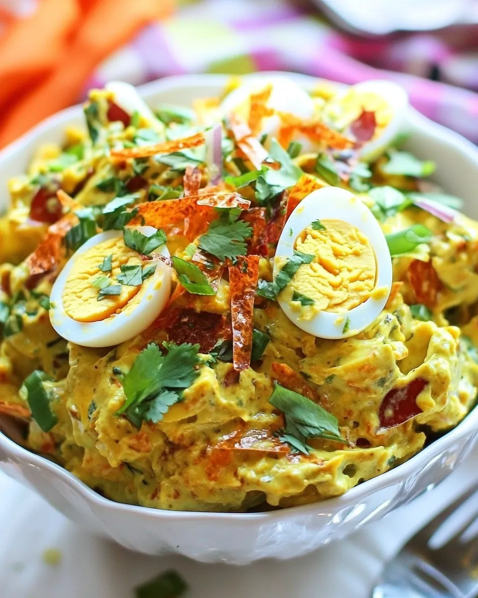 Delicious Curried Egg Salad food shot