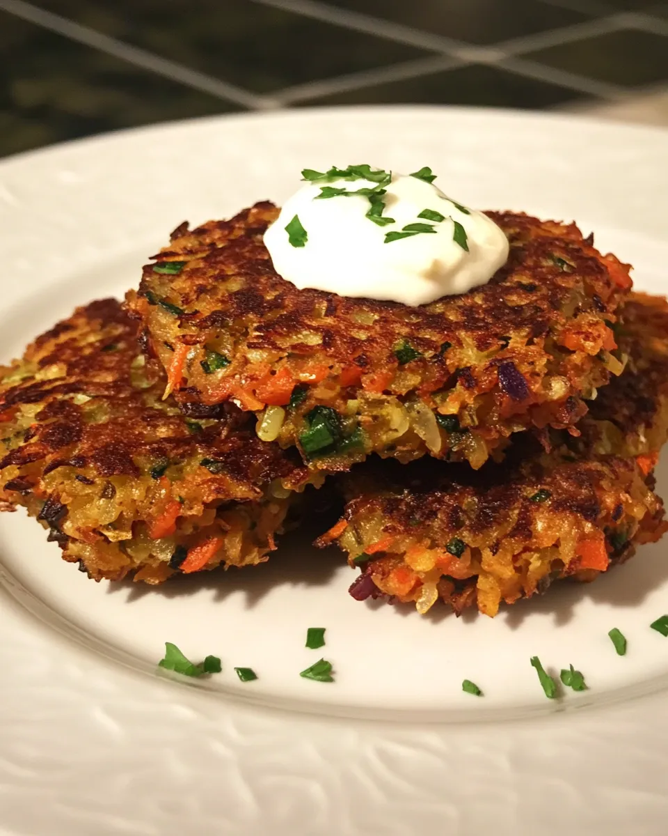 Homemade Curry Vegetable Latkes photo
