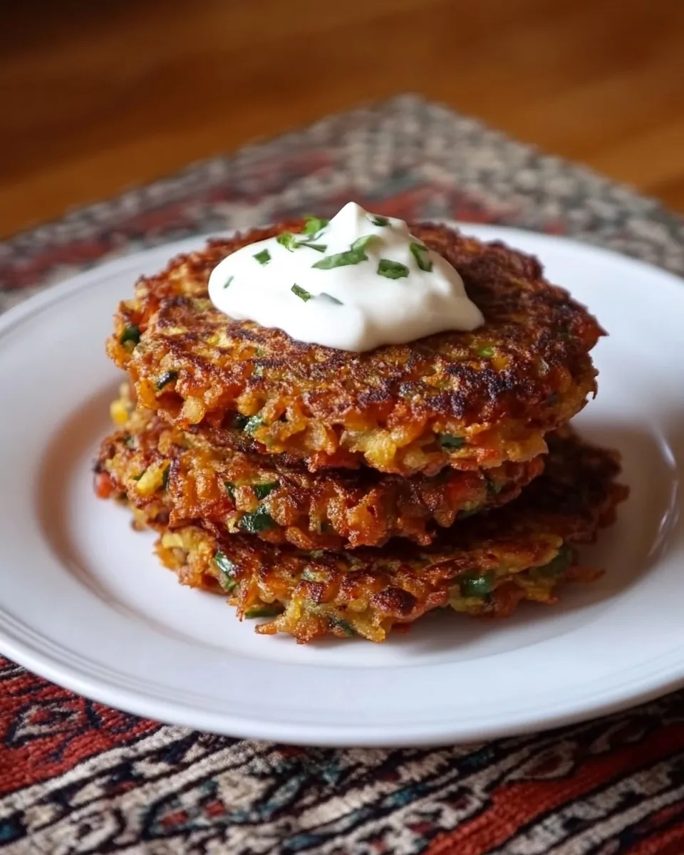 Easy Curry Vegetable Latkes recipe photo