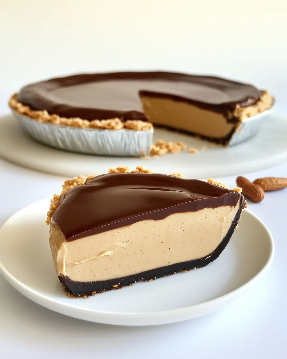Classic Dairy-Free Low-Carb Peanut Butter Pie image