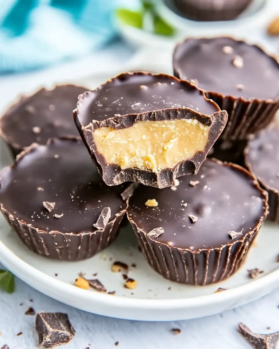 Homemade Dark Chocolate Peanut Butter Cups photo