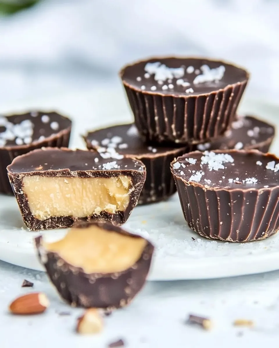 Delicious Dark Chocolate Peanut Butter Cups shot