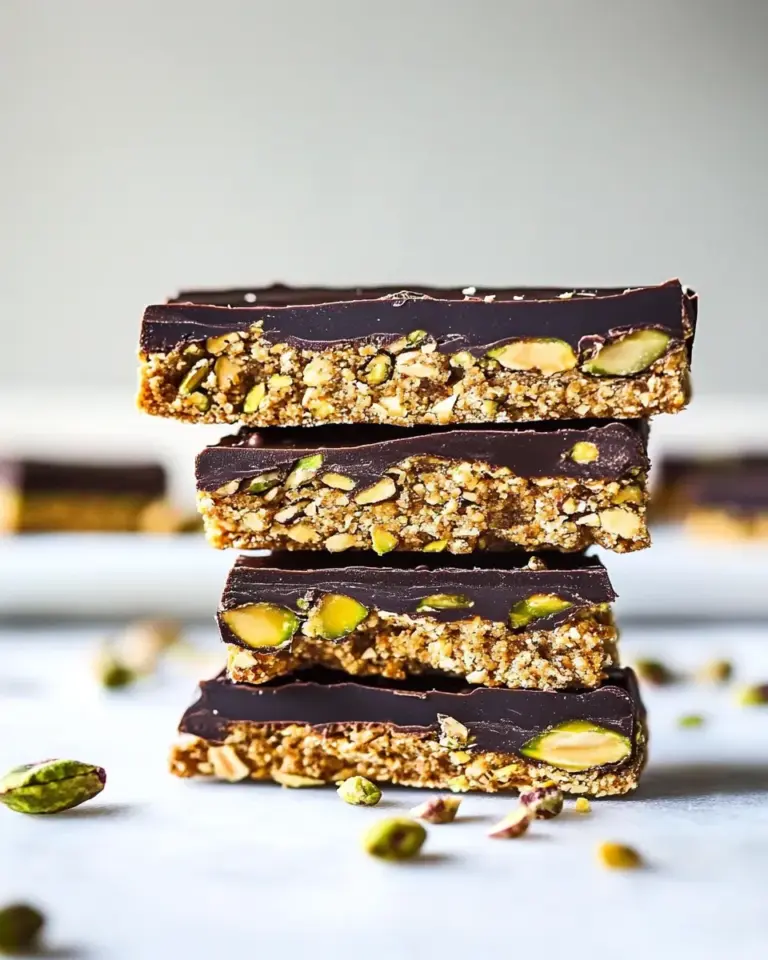 Homemade Dark Chocolate Pistachio Bars image