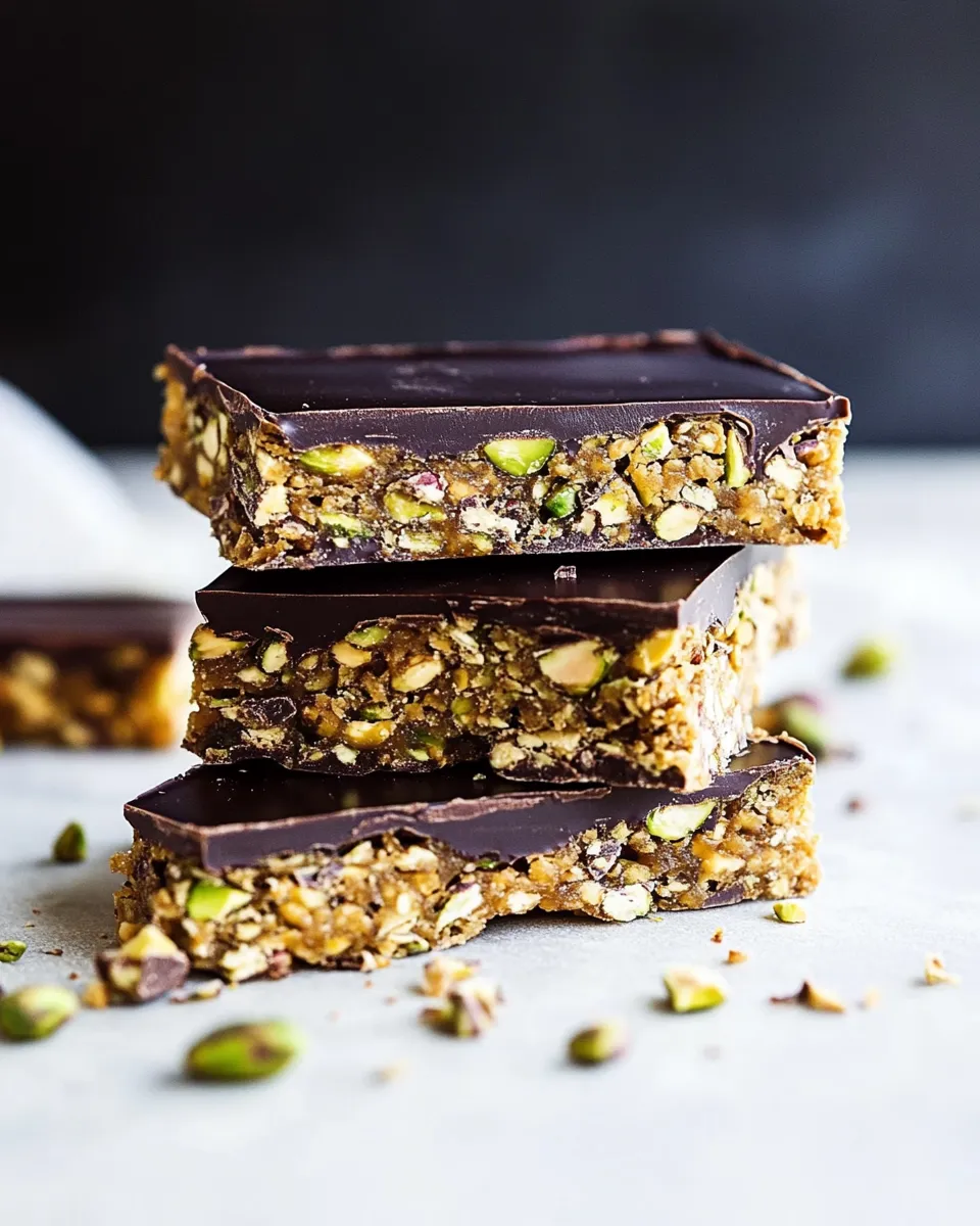 Easy Dark Chocolate Pistachio Bars recipe photo