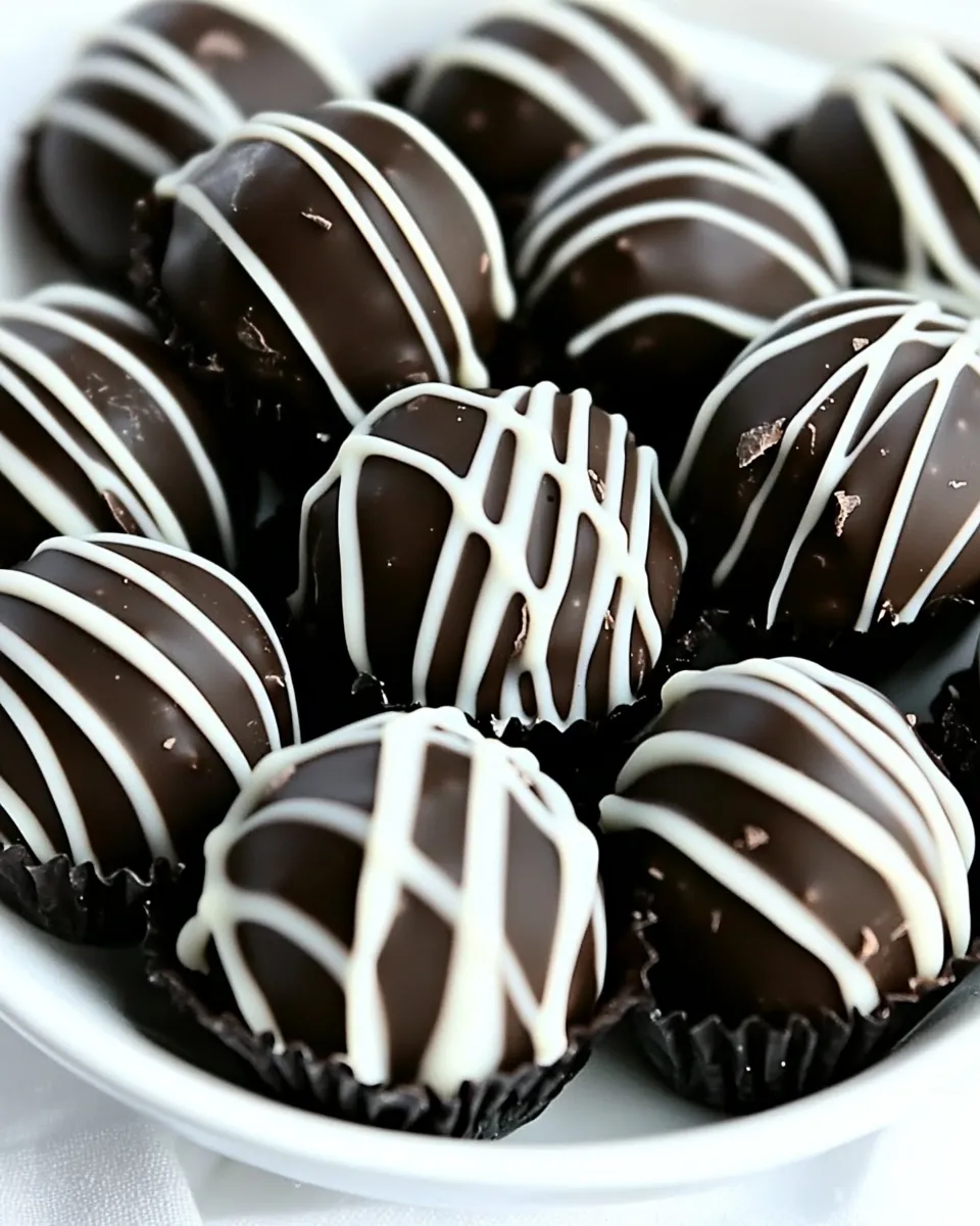 Delicious Dark Chocolate Truffles shot