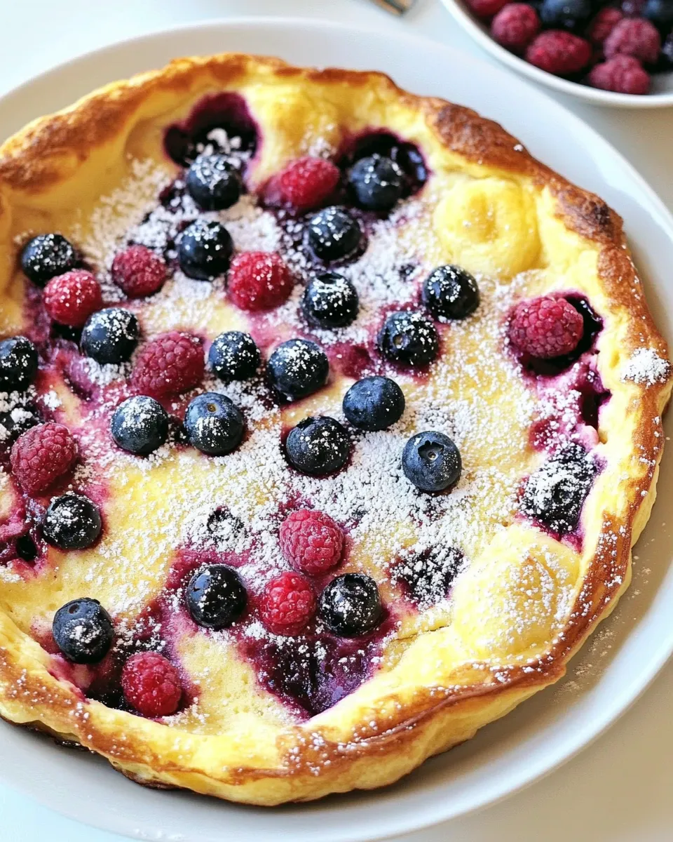 Easy Double Berry Puff Pancake picture