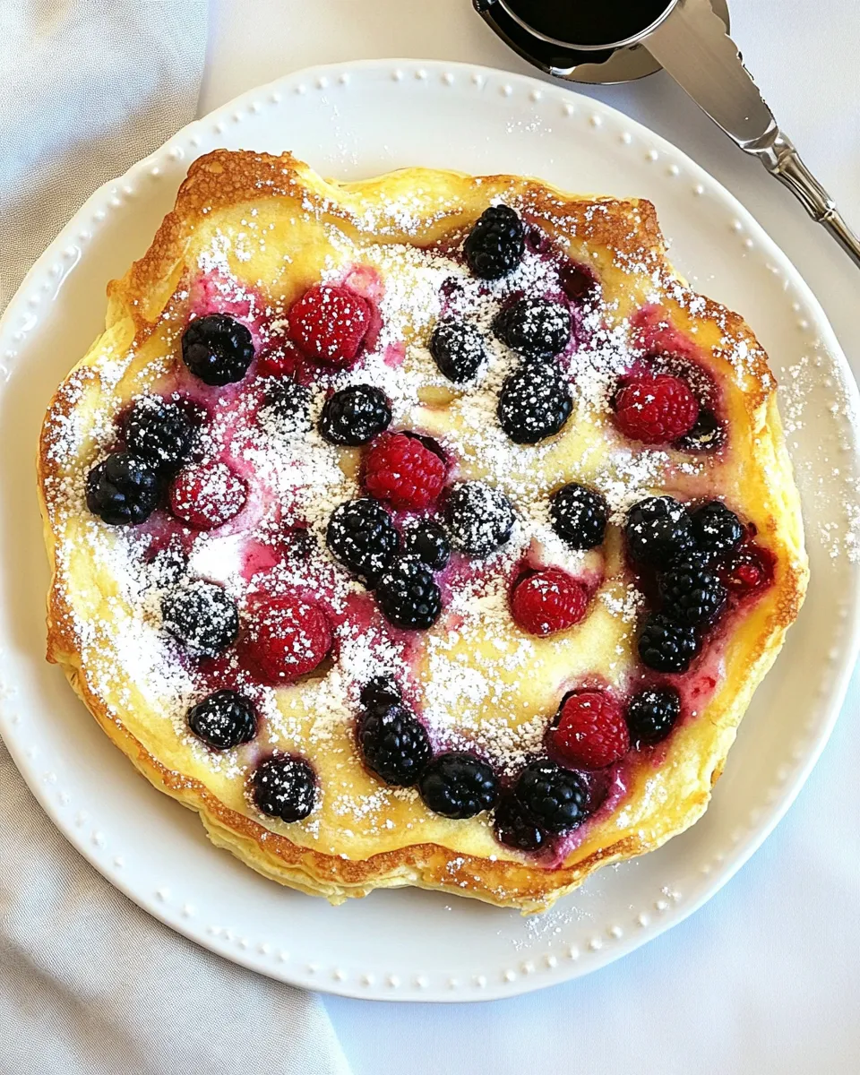 Delicious Double Berry Puff Pancake shot
