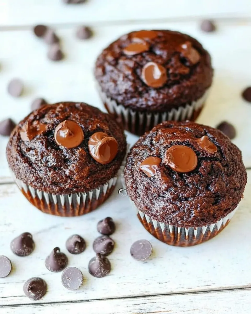 Classic Double Chocolate Banana Bread Muffins image