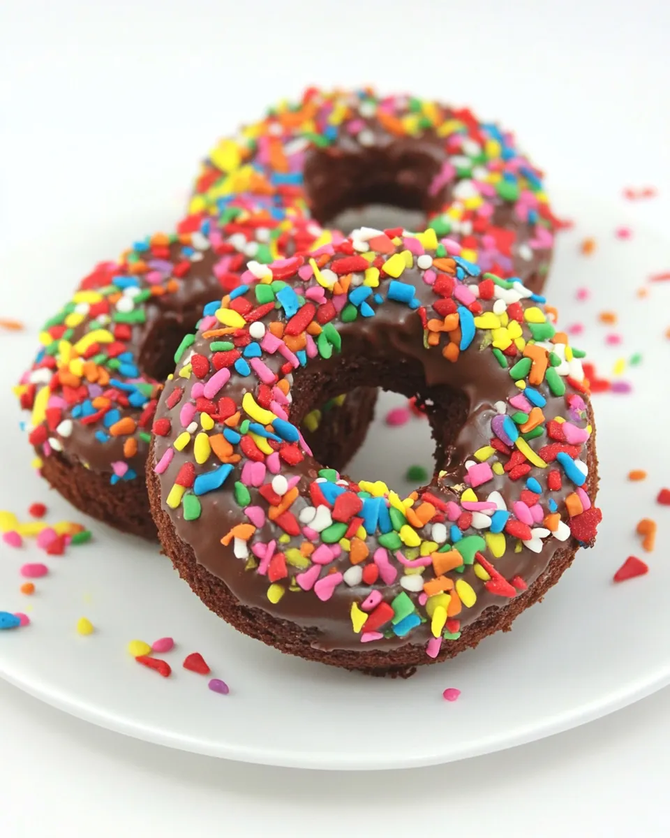 Classic Double Chocolate Cake Donuts image